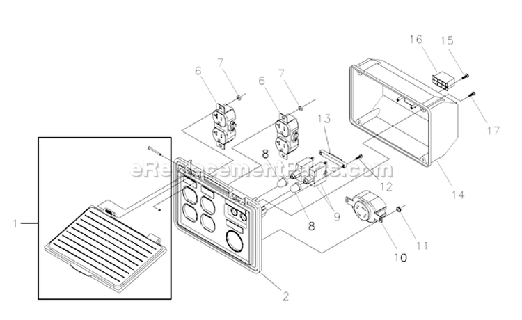 Page B Diagram and Parts List for 030348-0  Briggs and Stratton Generator